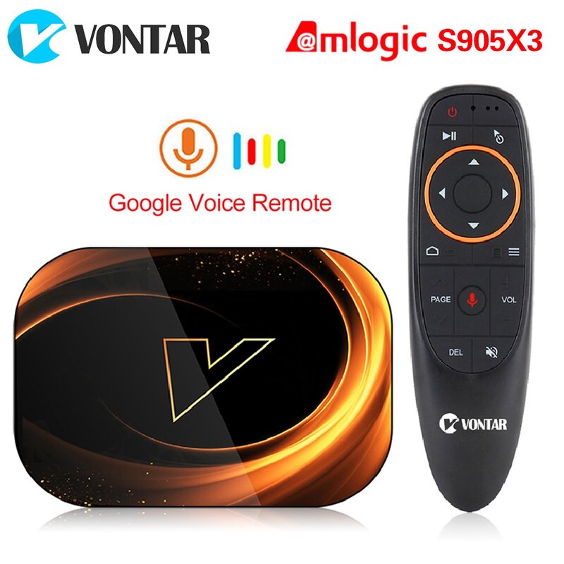 VONTAR-Dispositivo de TV inteligente X3, decodificador con Android 9, 4GB, 128GB, 8K, Amlogic S905X3, Wifi 9,0 P, BT, 4K, 4GB, 64GB, 32GB, 1080