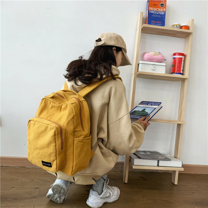 Tas ransel sekolah kustom lucu, tas punggung unik untuk pelajar SD dan sekunder dengan nama bordir