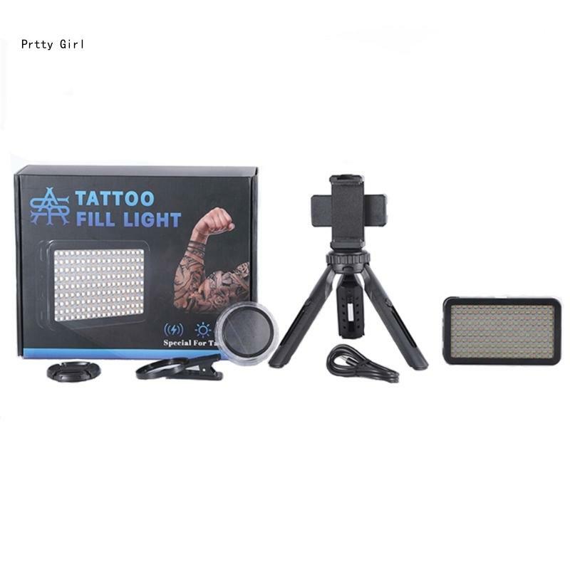 Tatuagens preenchem luz estúdio trabalho gravação vídeo maquiagem tatuagens equipamentos d2ta