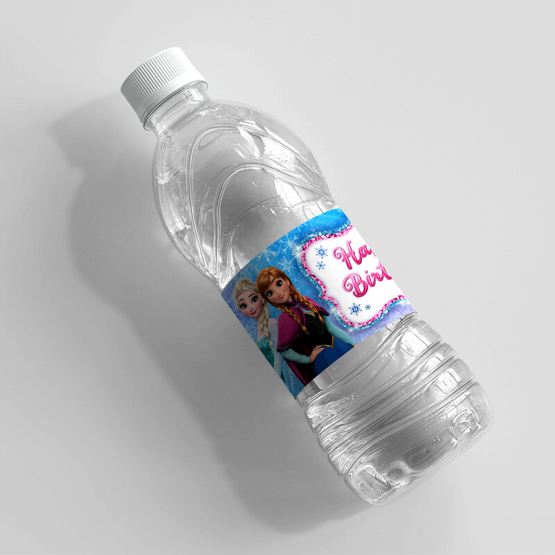 Disney gefroren Elsa Prinzessin Wasser flasche Etiketten Party liefert Geburtstag Dekorationen Aufkleber für Mädchen Baby party Party Geschenke