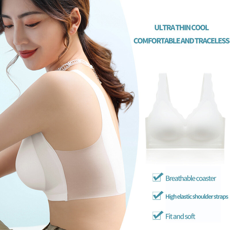 Breathable and comfortable thin no-mark underwear women's small breasts show large convergence on the Totilla anti-sagging no st
