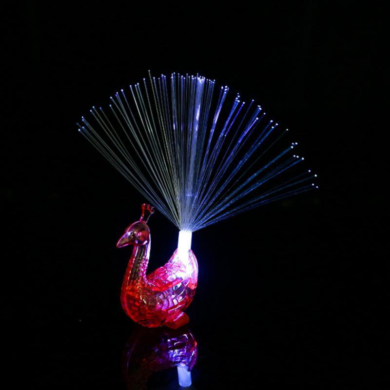 1~10PCS Peacock Finger Light Glow In The Dark Kids Toy Luminous Decoration Light Flash LED Lamp Stars Shine Children