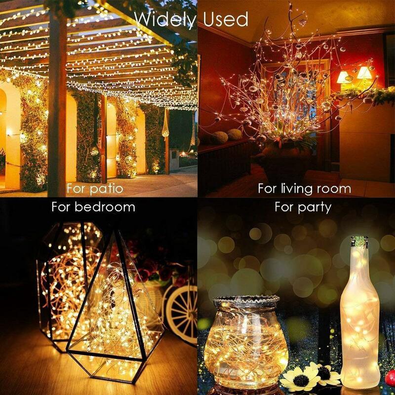 防水LEDストリングライト,100LED屋外ライト,妖精のクリスマスパーティー用,8モード10m