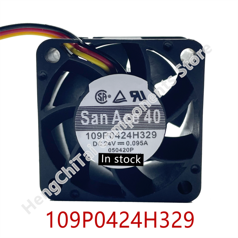 Ventilador de refrigeración para servidor 109P0424H329, Original, 100%, CC 24V, 0.095A, 40x40x28mm, 3 cables