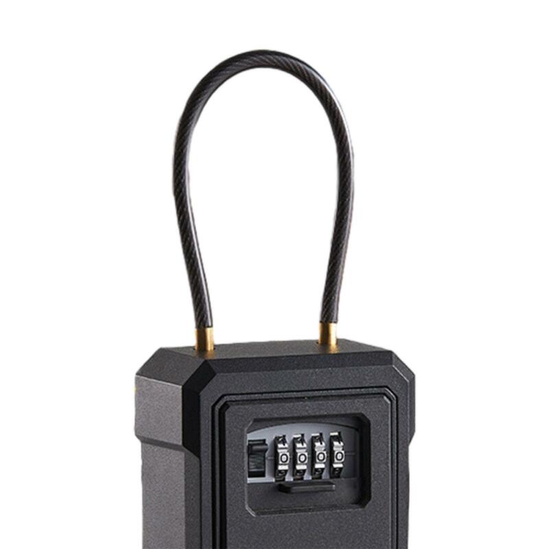 Key Lock Box Versátil com 4 Dígitos Combinação, Caixa de Armazenamento, Organizador para Casas, Escola, Armazém, Indoor, Outdoor, Pet Sitter