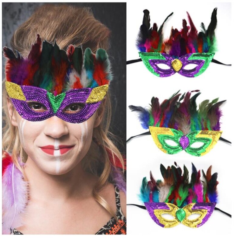 Máscara de disfraz de baile de fiesta de Mascarada, máscara de media cara, decoraciones de Halloween, máscara de carnavales de Festival Sexy