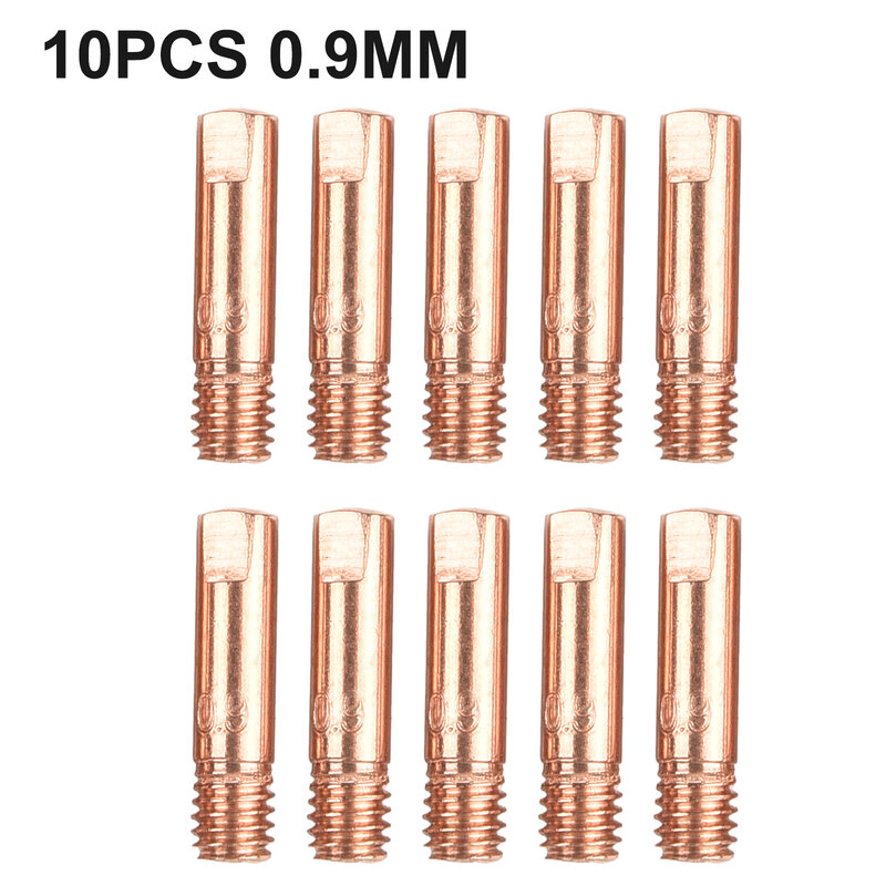Herramientas de soldadura, boquillas para soplete de soldadura, punta de contacto de cobre, soplete de soldadura, accesorio de 0,6/0,8/0,9/1,0/1,2mm