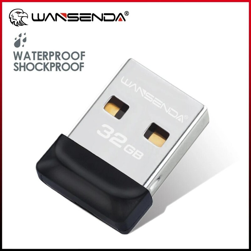 Wansenda-super mini à prova d'água usb flash drive 2.0, memory stick, 64GB, 32GB, 16GB, 8GB, 4GB