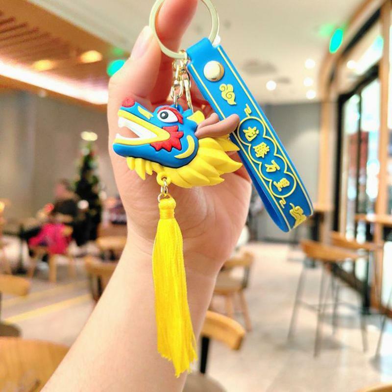 Drachen Schlüssel bund kreative chinesische Tierkreis Drachen Auto Schlüssel anhänger Jahr des Drachen Schlüssel bund Mode Geschenke Tierkreis Dekorationen