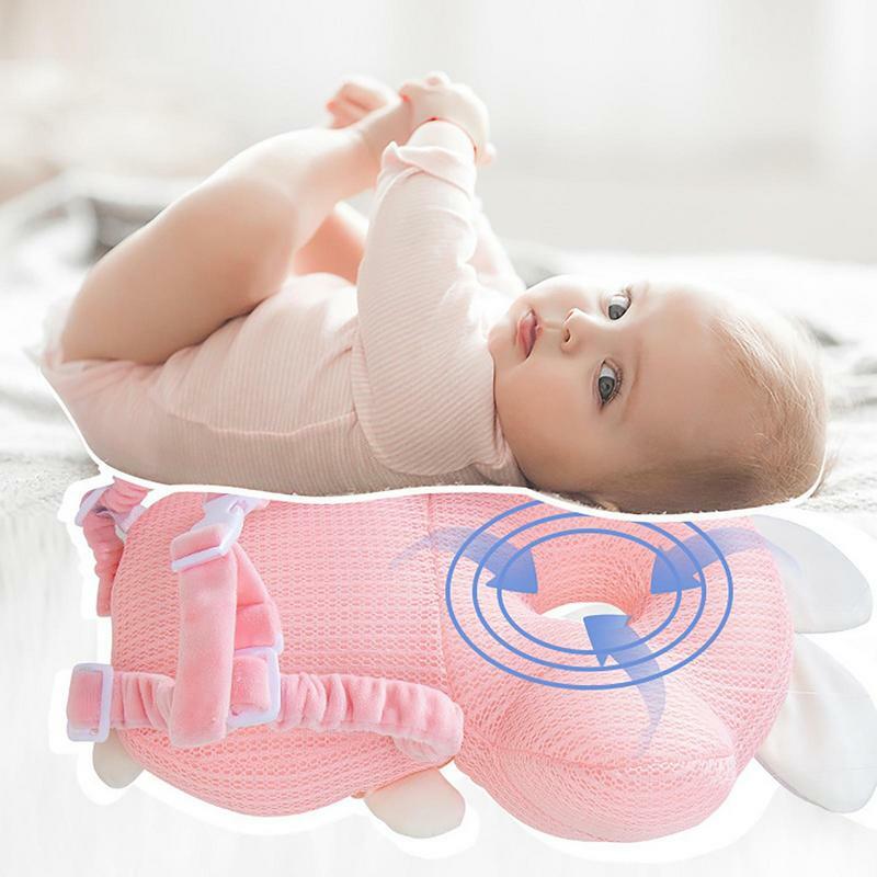 Регулируемая и дышащая защитная подушка для спины малышей, уменьшающая ударность, детский защитный рюкзак для головы, мягкий хлопковый рюкзак с мультяшными животными для
