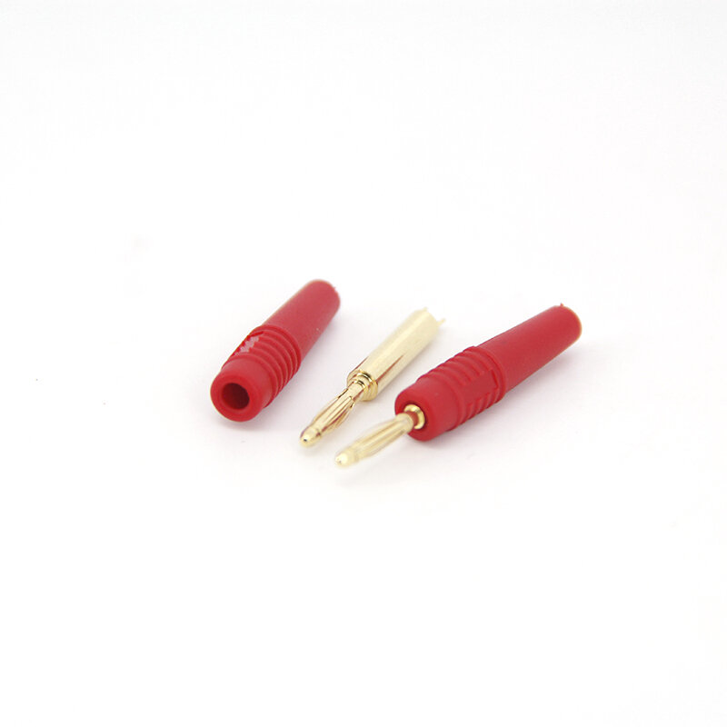 2MM Gold Plated Banana Plug socket Electrical Connector Adaptor Black/Red for Test Probes Instrument Meter CCTV cable plug
