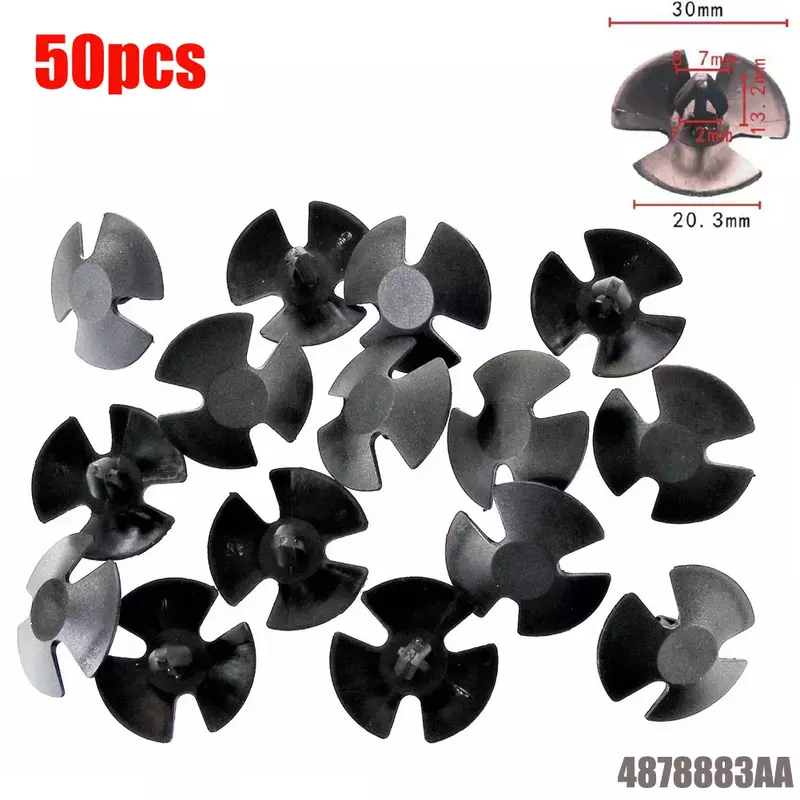 Useful Durable High Quality New Hood Insulation Retainers # 4878883AA 25/50/100pc Accessory Clips Nylon Replaces For Jeep