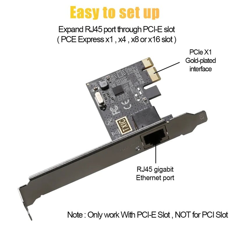 Scheda di rete da 1G PCI-e a RJ45 RTL8111E Chip Gigabit Ethernet scheda di rete PCI Express 10/100/1000Mbps 1Gbps per PC