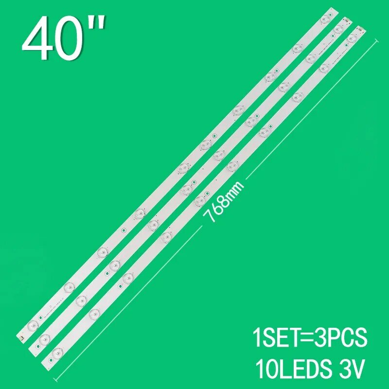 1SET=3PCS (2A+1B) 768MM LED Backlight Strip For SDL400FY(QD0-400)_40E36_A_X1 SDL400FY(QD0-400)_40E36_B_X2 For Dl4077i Dl4077
