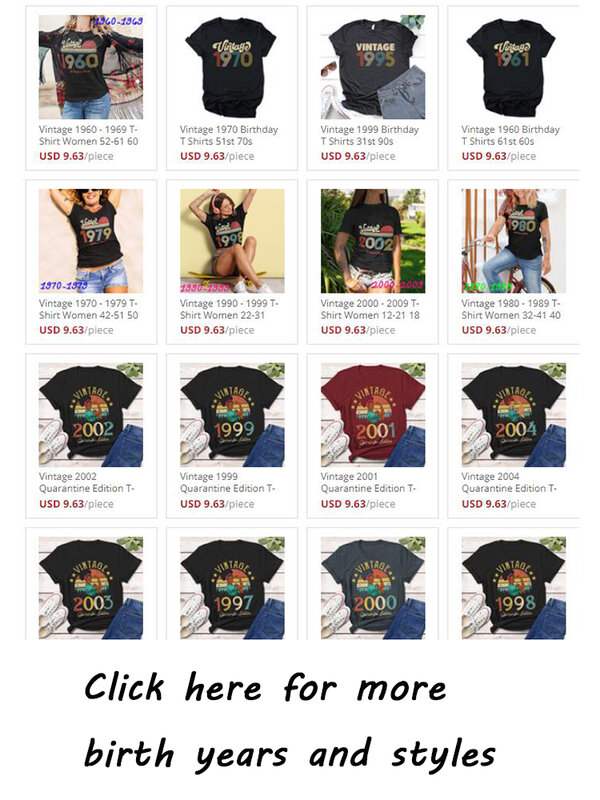 33. Geburtstag Original 1991 T-Shirt Frauen kausale Grafik T-Shirts Baumwolle Kurzarm Tumblr T-Shirt Tops Drop Shipping