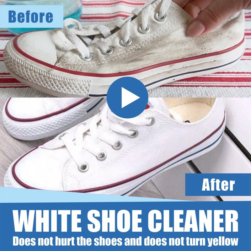 Очиститель кроссовок для белой обуви, волшебное средство для удаления пятен на обуви, крем, инструмент для очистки, для осветления обуви с губкой