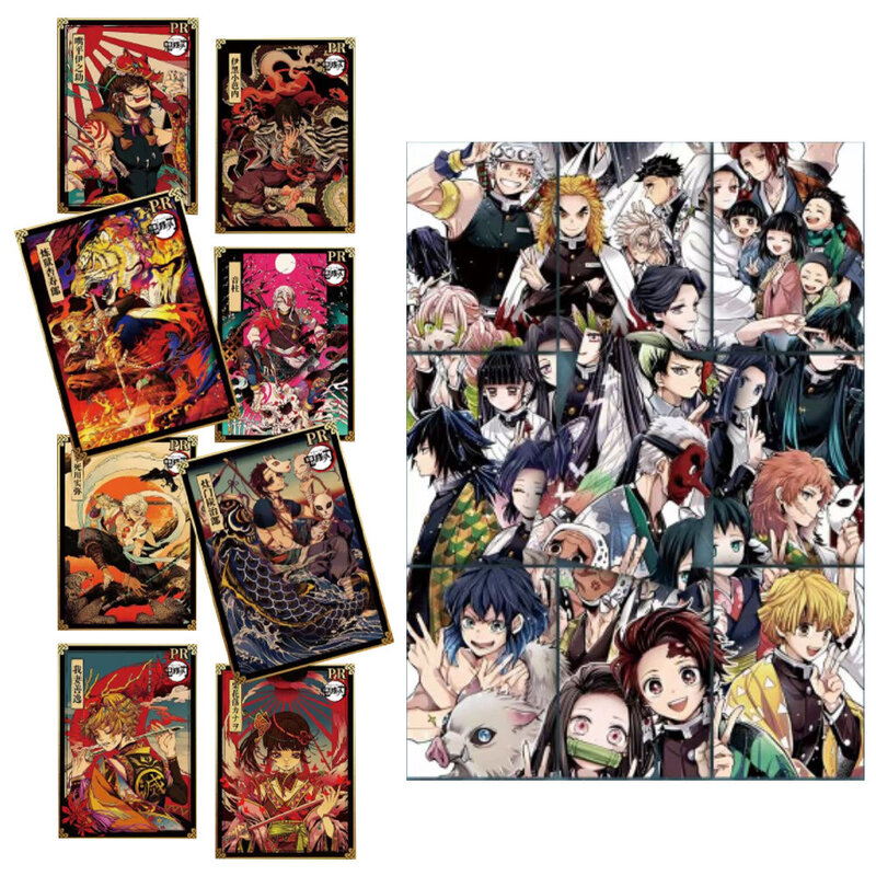 Cartes de collection de la série Anime Demon Slayer OP PR, jouets pour enfants, Tsuyuri oké ao Kamado Tanjirou Hashibira Inosuke, jeu de société