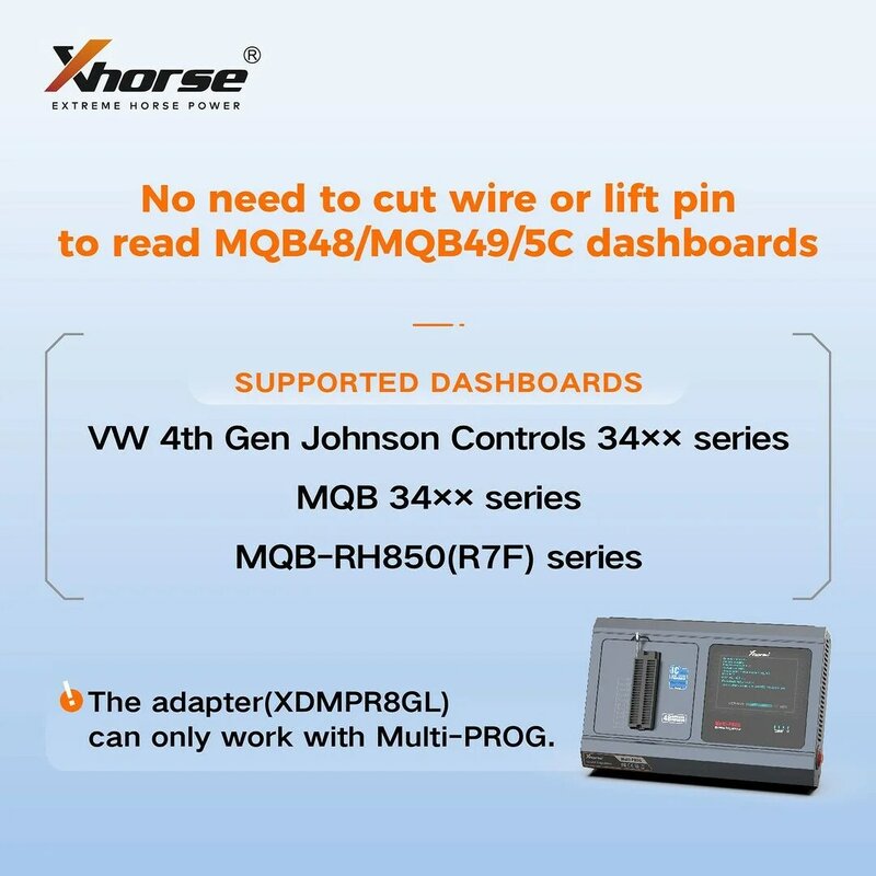 Adaptador XHORSE para Multi Prog e VVDI Key Tool Plus, XDMPR8GL, XDNPR8GL, MQB, RH850, V850