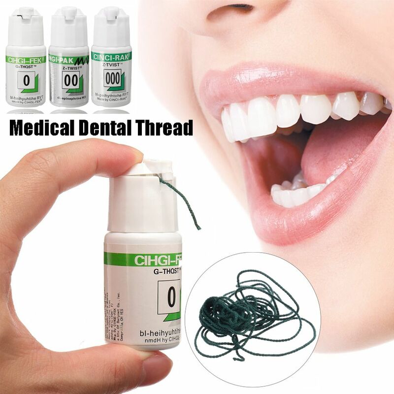 1Bottle Disposable Dental Thread Dentist Material Knitted Cotton Gingival Retraction Cord
