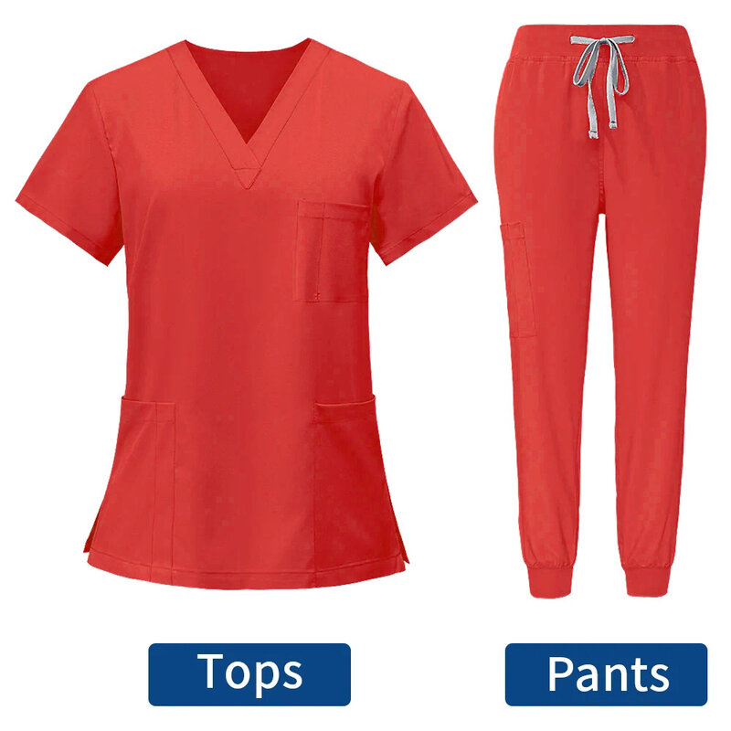 Women Scrubs Sets Hospital Medical Uniforms Doctors Surgical Gowns Nurses Accessories Dental Clinic Beauty Spa Workwear Clothes