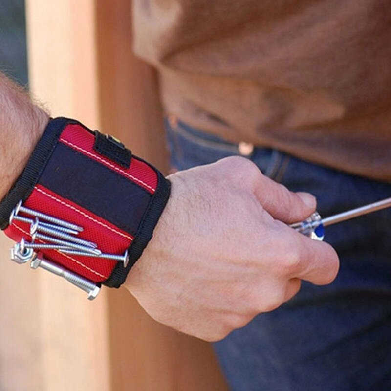 Kit de pulseira magnética para segurar, ímãs fortes, ímãs super poderosos, 3 linhas, built-in, 2pcs