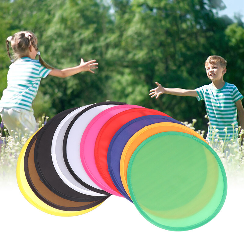 Disco volador plegable portátil, abanicos coloridos de bolsillo para favores de fiesta, juguetes al aire libre de verano