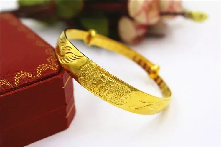 Vietnam sand gold copper placcato oro push full brazelet miglioramento semplice ed elegante gioielli di moda regalo in oro per le donne
