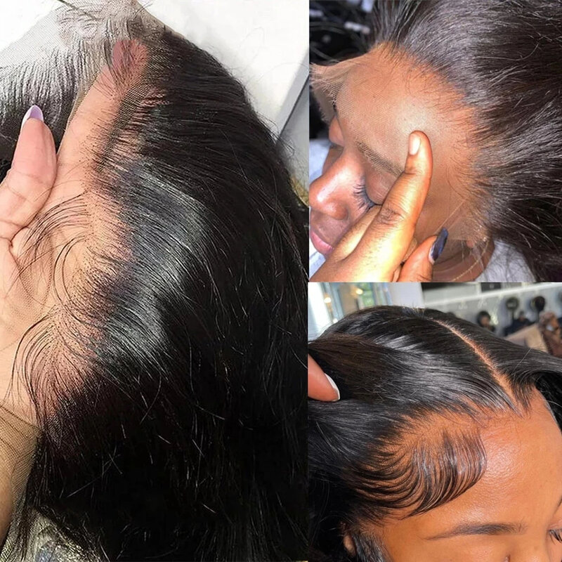 Pelucas de cabello humano liso con cierre de encaje para mujer, pelo Remy brasileño con nudos blanqueadores, densidad de 250, 9x6, 40, 46 y 48 pulgadas
