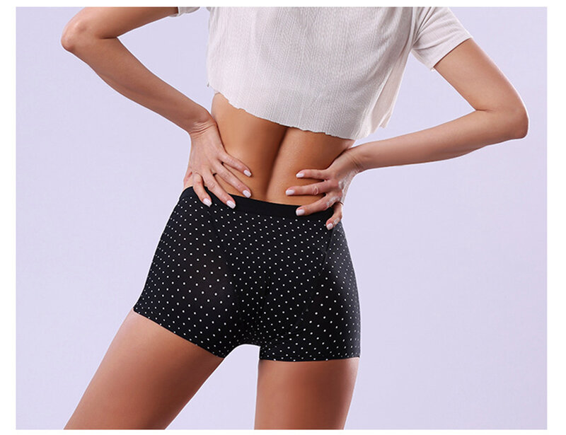 Pakaian Dalam Periode Menstruasi untuk Wanita Celana Boxer Anti Bocor Celana Dalam Katun Wanita Boyshort Fisiologis Empat Lapis