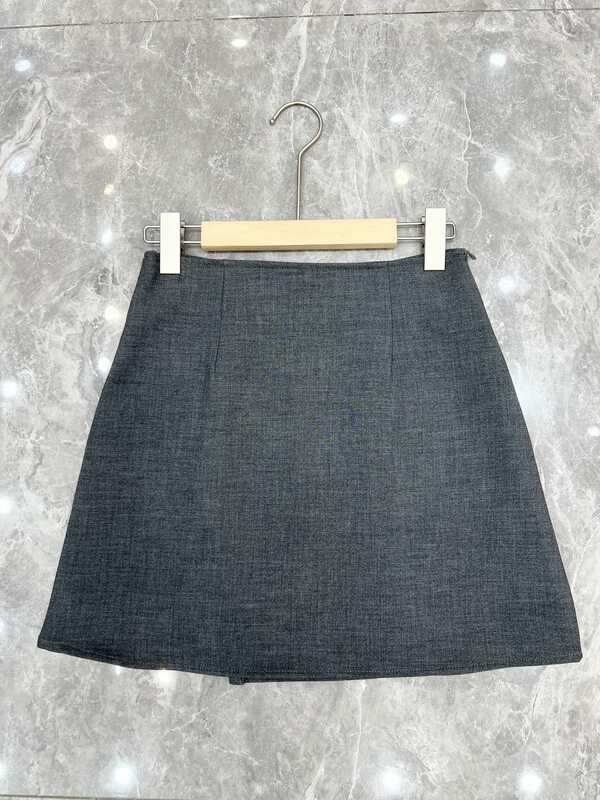 Женская юбка-бюстье с завышенной талией, асимметричная