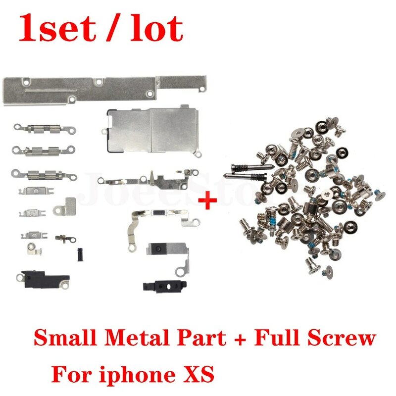 Conjunto completo de pequenos acessórios de suporte interno de metal para iPhone X XS XR 11 Pro Max 6 6S 7 8 Plus placa de escudo de suporte com parafusos completos