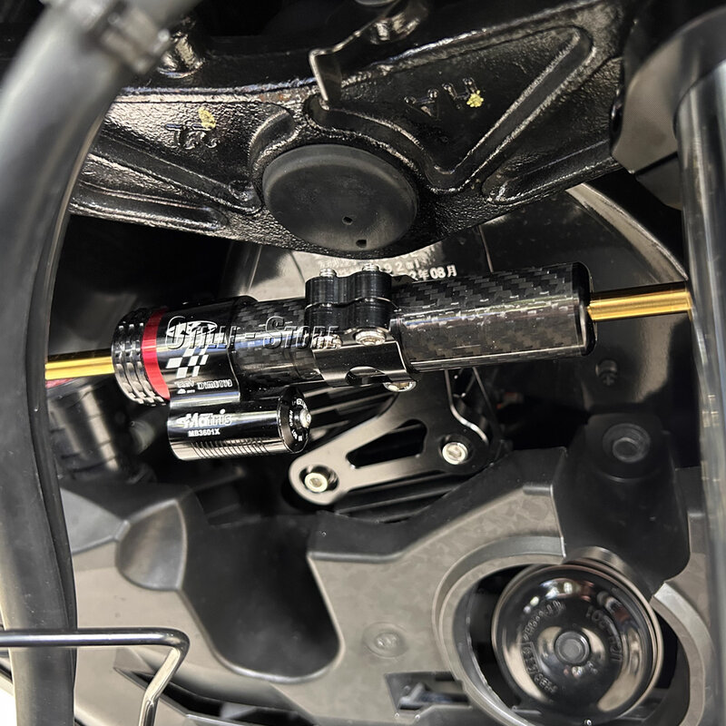 Peredam kemudi, aksesori motor, braket dudukan hitam untuk YAMAHA X-MAX300 XMAX300 X-MAX 300 XMAX 300 xmax300 2017-2023