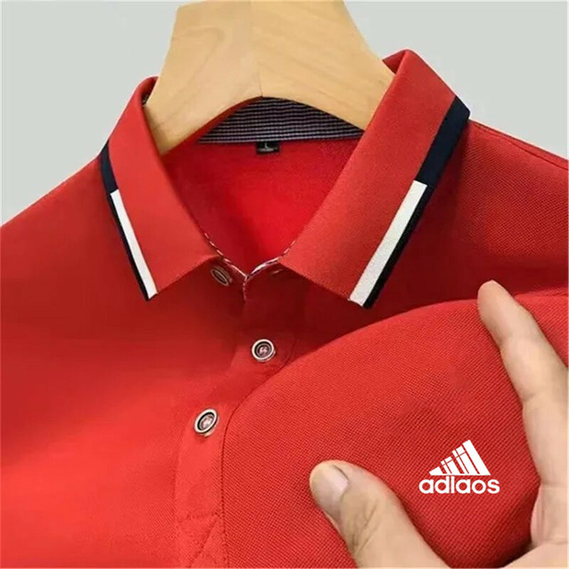 2024 Sommer neue Polos hirt Herren lässig einfarbig Slim Fit Herren T-Shirt Modemarke Herren Kurzarm Kleidung