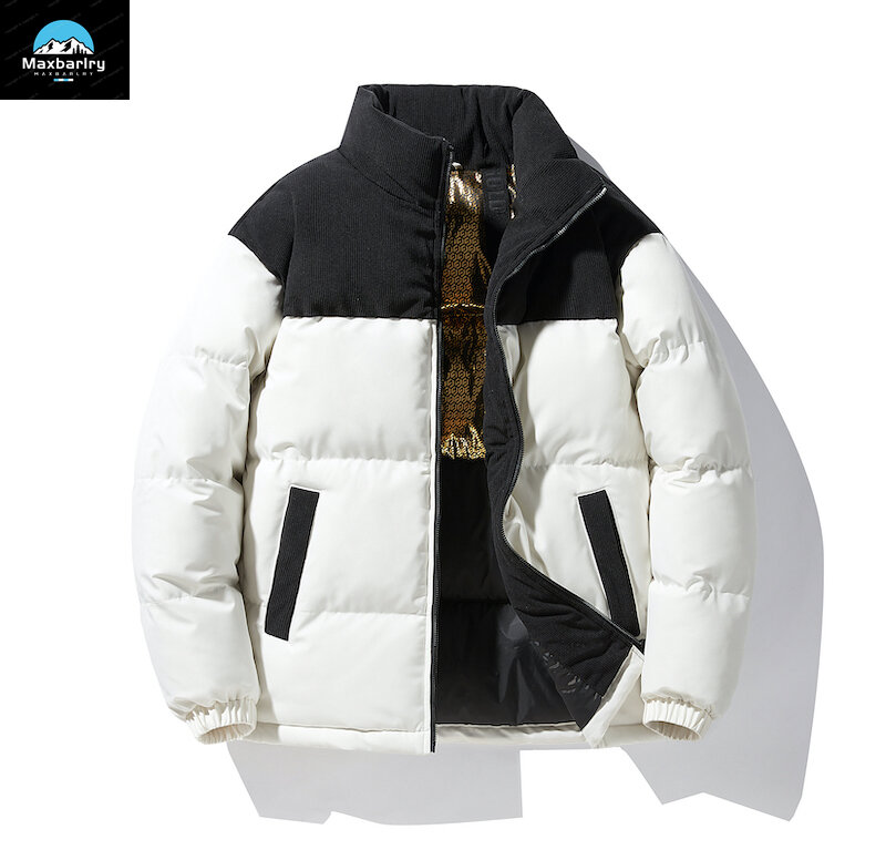 남성용 겨울 재킷, 스탠드 업 넥, 방풍 및 따뜻한 캐주얼 코튼 재킷, 두꺼운 패딩, 남성 의류