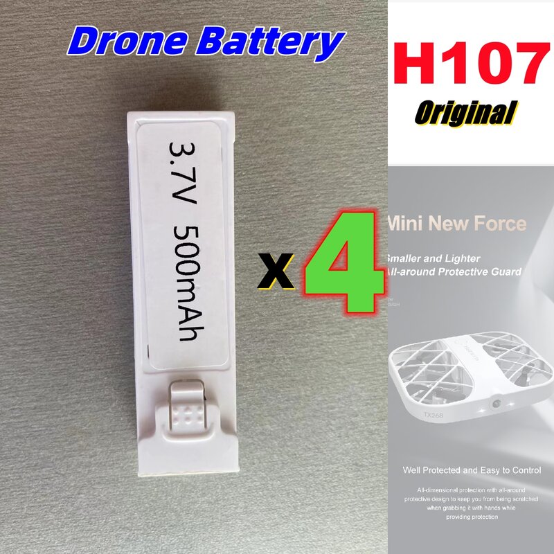 Bateria Substituição para Drone, JHD, JJRC, JH107, H107 Original, 500mAh