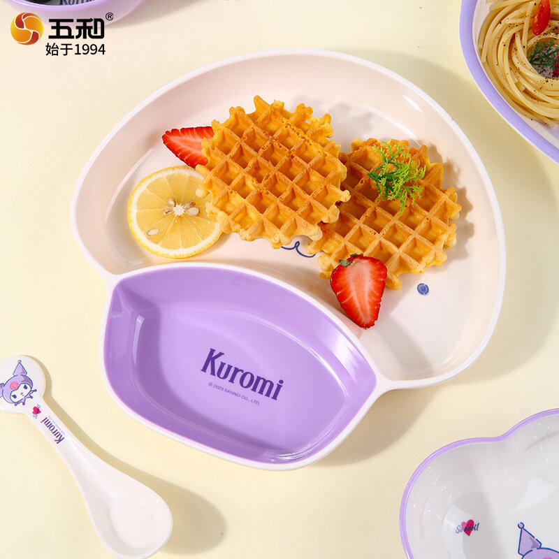 Creative Kawaii Sanrio Kuromi Tableware Kids Kawaii Kuromi Purple Tableware Water Cup Kitchen Dishes Supplies