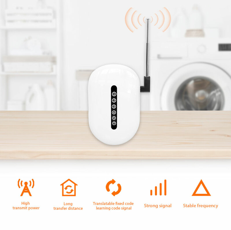 Répéteur de signal Wi-Fi sans fil, 433MHz, longue portée, sans barrière, à travers les murs, pour système de sécurité d'alarme domestique