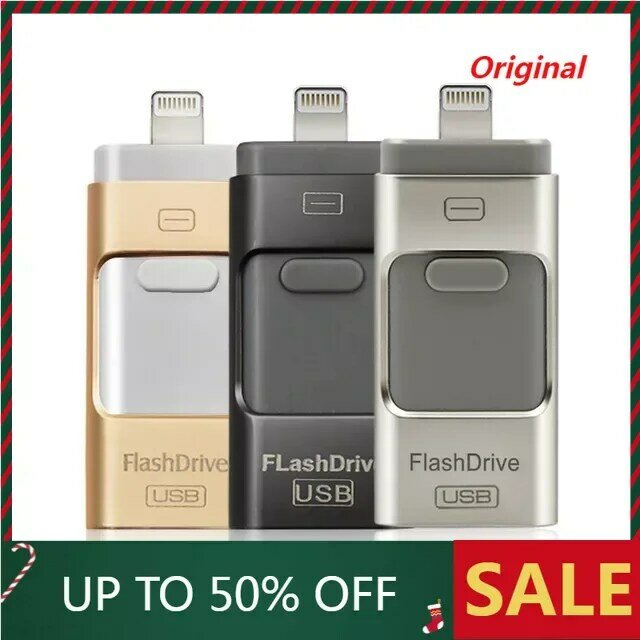 USB-Sticks Kompatibel iPhone/iOS/Apple/iPad/Android & PC 128GB [3-in-1] Blitz OTG Jump Drive 3,0 USB Memory Stick