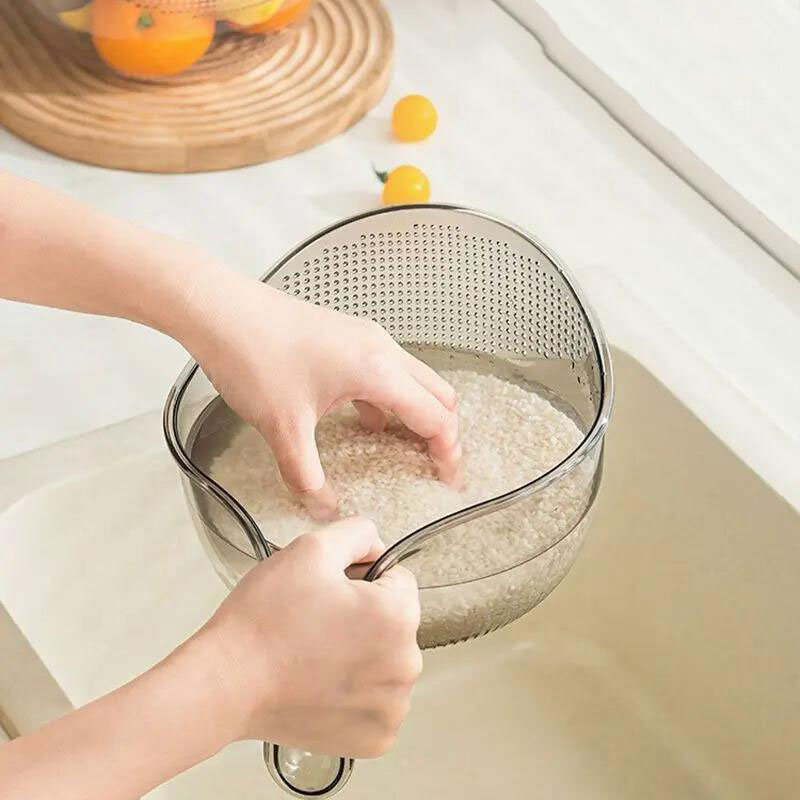 Küche Wasch gerät Reis Wasch filter Reis Spül becken Abfluss korb Haushalts geschirr Waschen Obst Waschbecken mit Griff