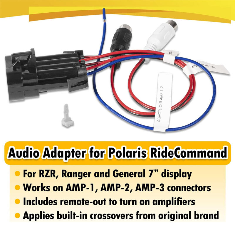 Línea adaptadora de Audio para SILLÍN Tramp, compatible con Polaris RZR, Ranger y General con pantalla de 7"