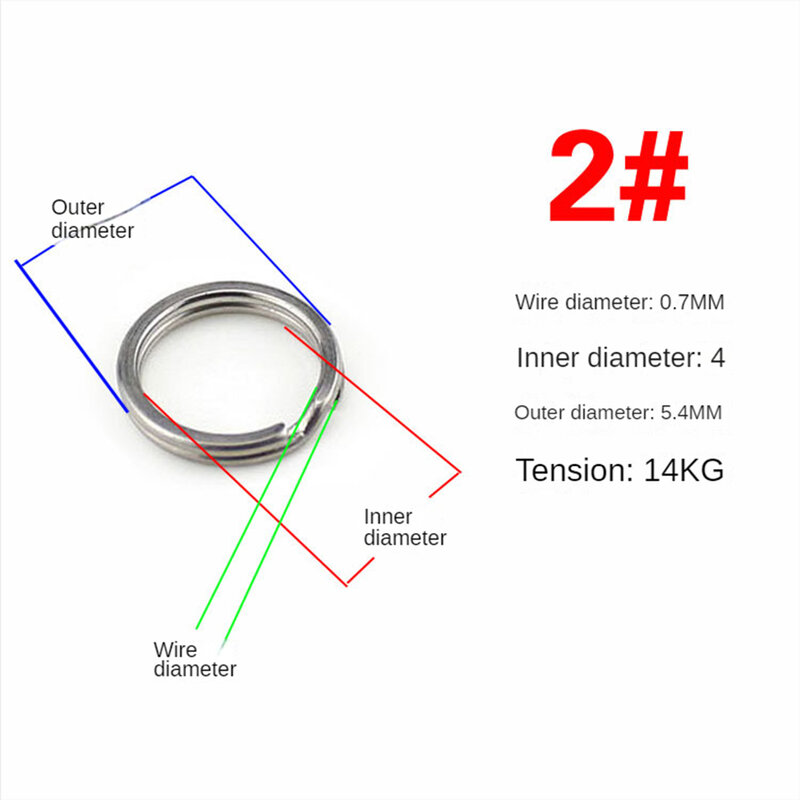20 stücke Edelstahl Open Loop Sub-Köder Köder Verbindungs ring Stahlring Outdoor Angeln kleine Werkzeuge Zubehör praktisch