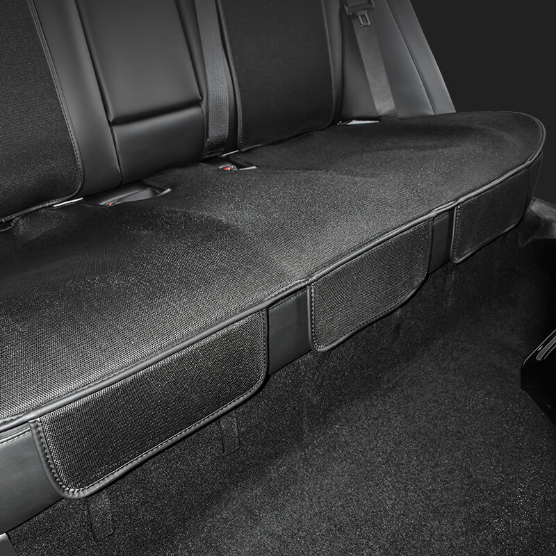 우븐 메쉬 자동차 시트 쿠션 프로텍터, 테슬라 모델 3 y용 통기성 앞뒷좌석 등받이 커버 매트 패드, 자동차 스타일링
