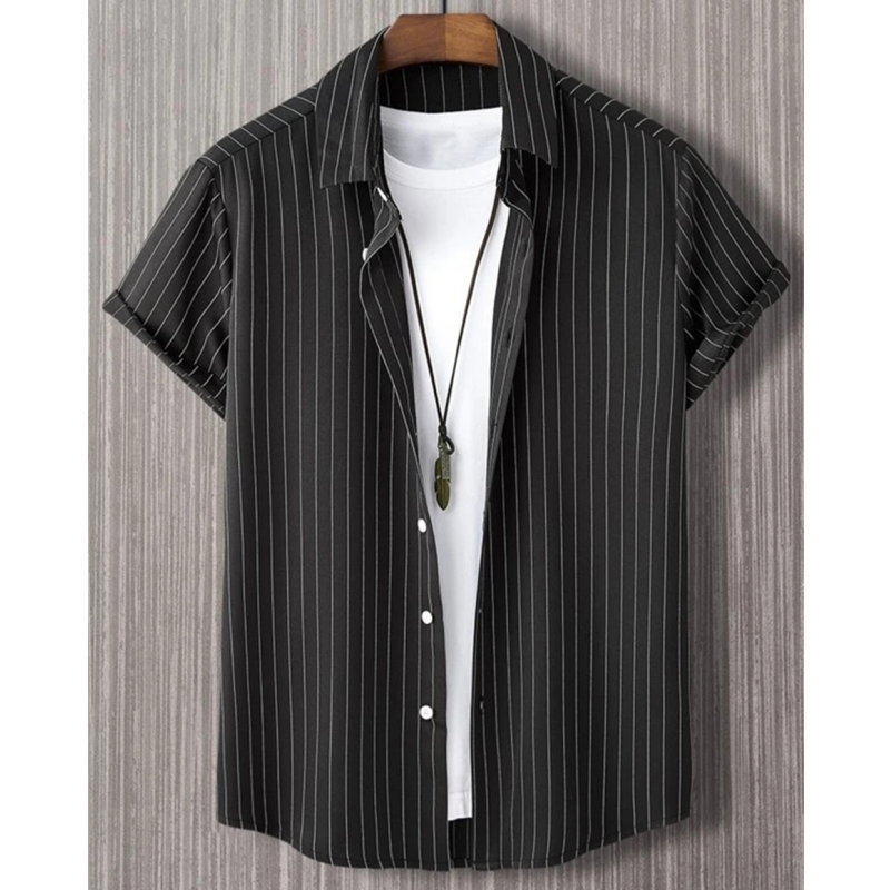 Гавайская рубашка для мужчин с 3d принтом в полоску, Высококачественная Мужская одежда, свободные рубашки оверсайз и блузки, Летняя Повседневная рубашка с короткими рукавами