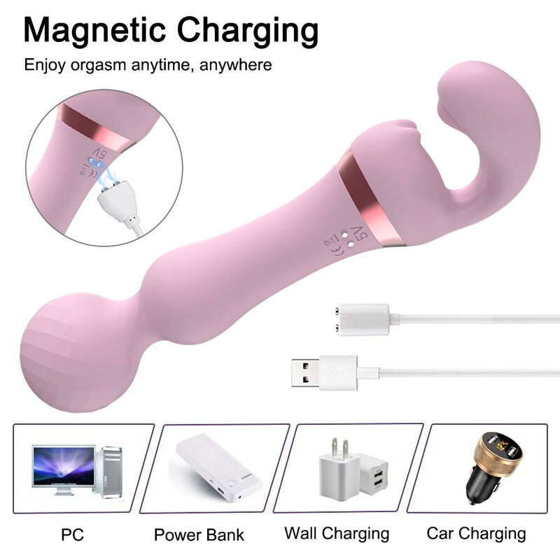 Powerful 20 Speeds AV Dildo Vibrator Female Magic Wand Clitoris G-Spot Vibrating Masturbator Sex Toys for Women Adults 18