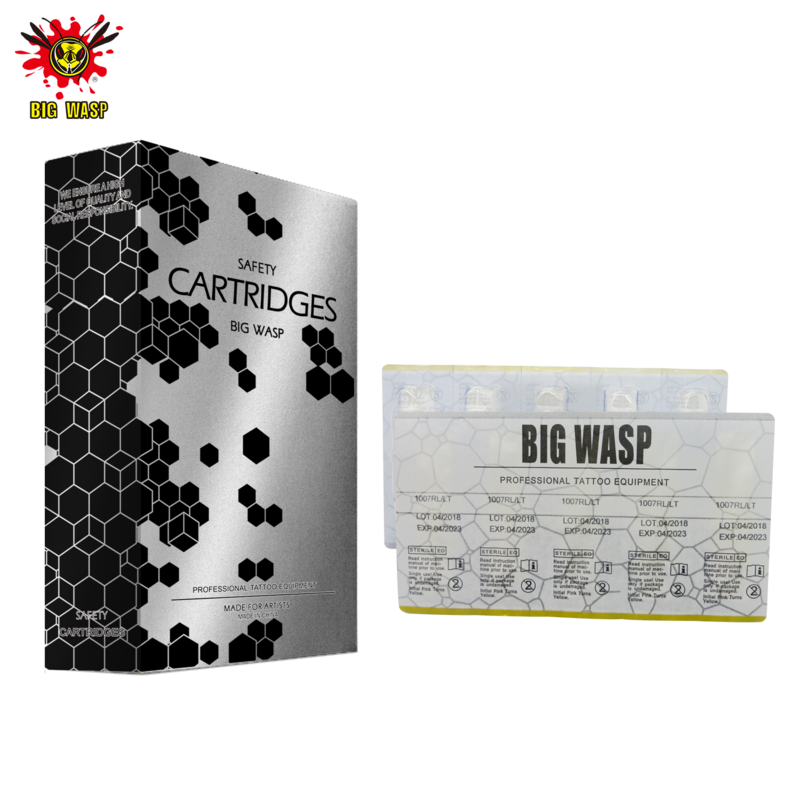 BIGWASP 50 قطعة/صندوق الأبيض الوشم الإبر خراطيش مزيج متنوعة RL الوشم الإبر لوازم لآلة تعقيم المتاح