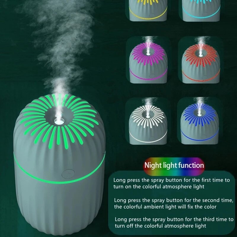 300ML Mini ห้องนอน Ultransonic Air Humidifier Aromatic Vaporizer รถ Usb Humidificador กลิ่นน้ำหอมกลิ่น Diffuser Mist Maker
