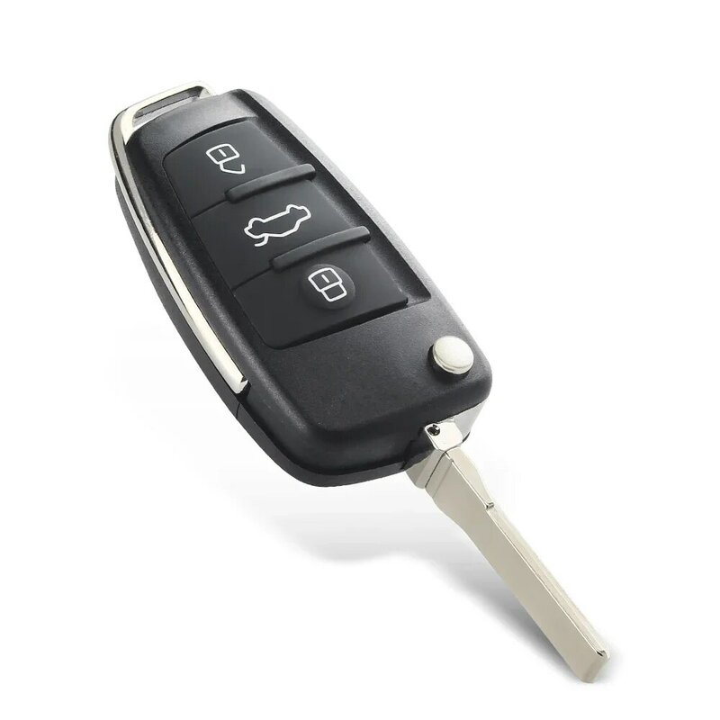 Keyyou 3 Knop Vouwen Afstandsbediening Flip Auto Key Case Shell Fob Voor Audi A2 A3 A4 A6 A6L A8 Q7 tt Sleutelhanger Case Vervanging