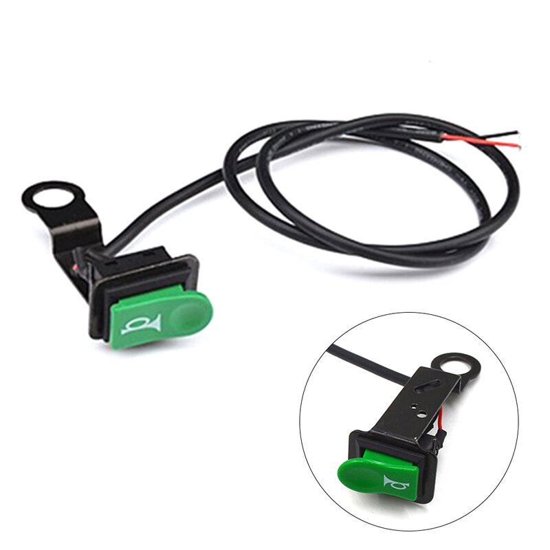 Green Horn Switch Horn Switch Horn Power Switch Horn Switch Iron Bracket Motorcycle Accessories With Reflector