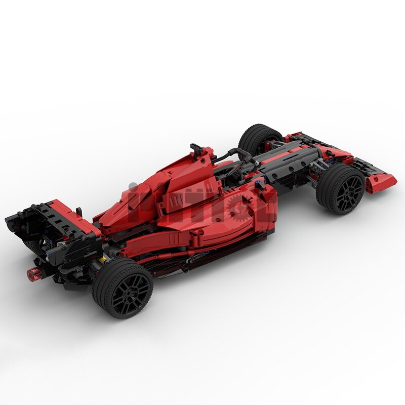 Bloque de construcción de coche de rally F1, montaje de tecnología de empalme, 1320 Moc-61203 versión estática, descripción electrónica, piezas