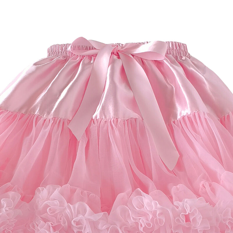 Женская Пышная юбка-пачка для косплея Лолиты 2024, многослойная Тюлевая балетная трапециевидная юбка-подъюбник для танцев